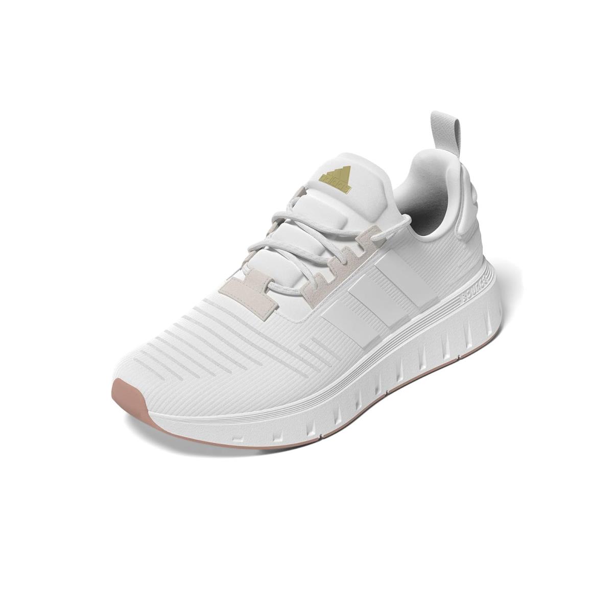 Woman`s Sneakers Athletic Shoes Adidas Running Swift Run23 Footwear White/Footwear White/Gold Metallic