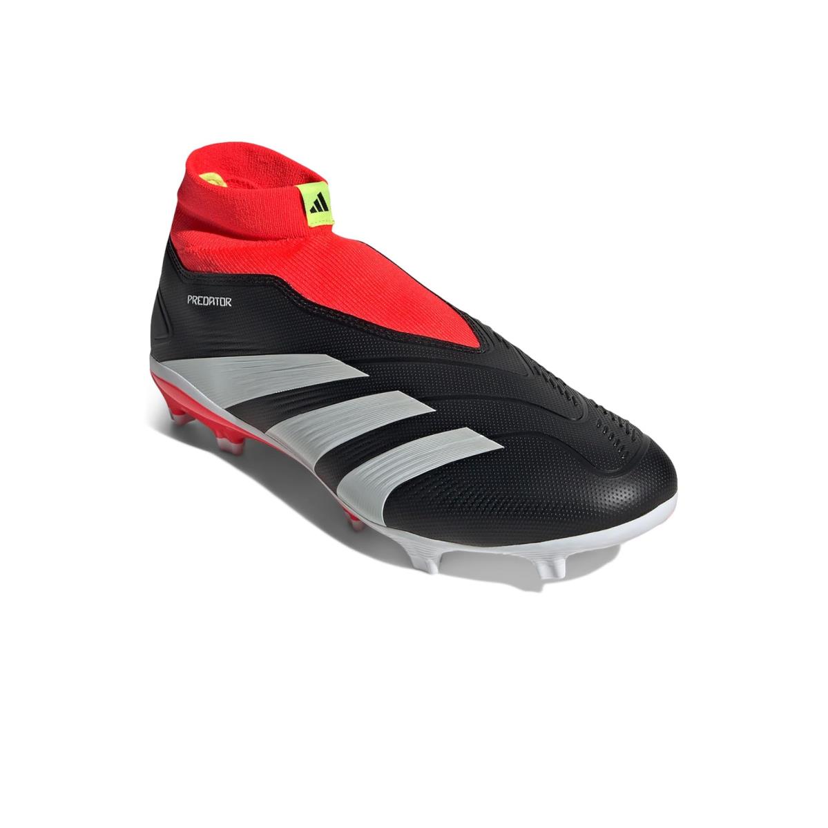 Unisex Shoes Adidas Predator 24 League Laceless Firm Ground Black/White/Solar Red