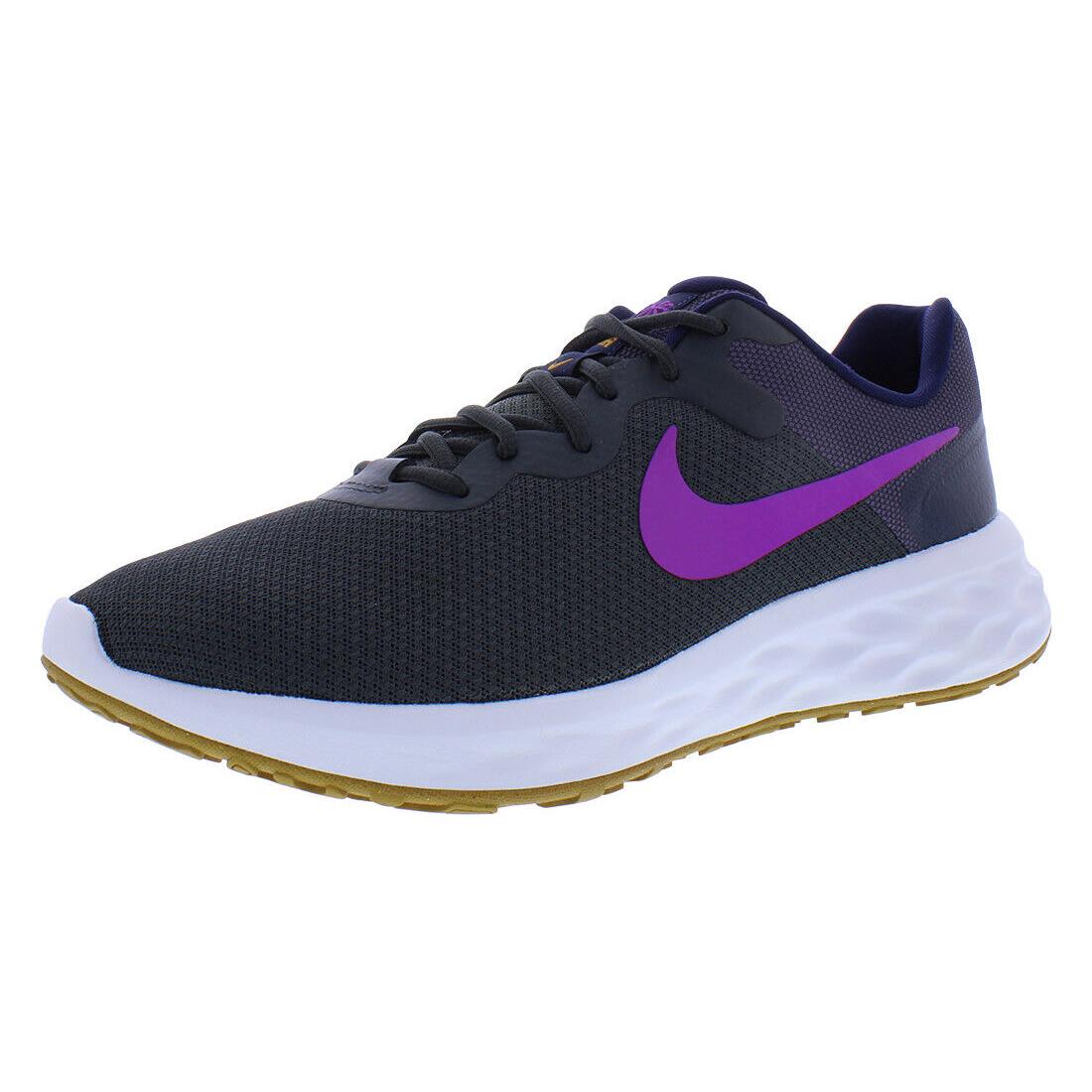 Nike Revolution 6 NN Mens Shoes - Anthracite/Vivid Purple, Main: Black