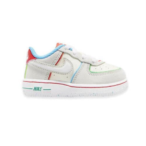 Nike Toddler Force 1 LV8 TD `holiday Cookies` FQ8352-110 Pale Ivory SZ 1C-10c