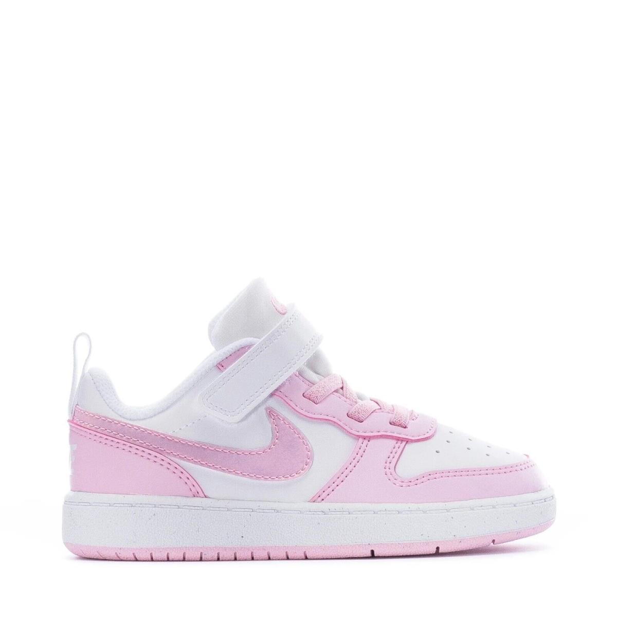 Toddler`s Nike Court Borough Low Recraft White/pink Foam DV5458 105 - Pink