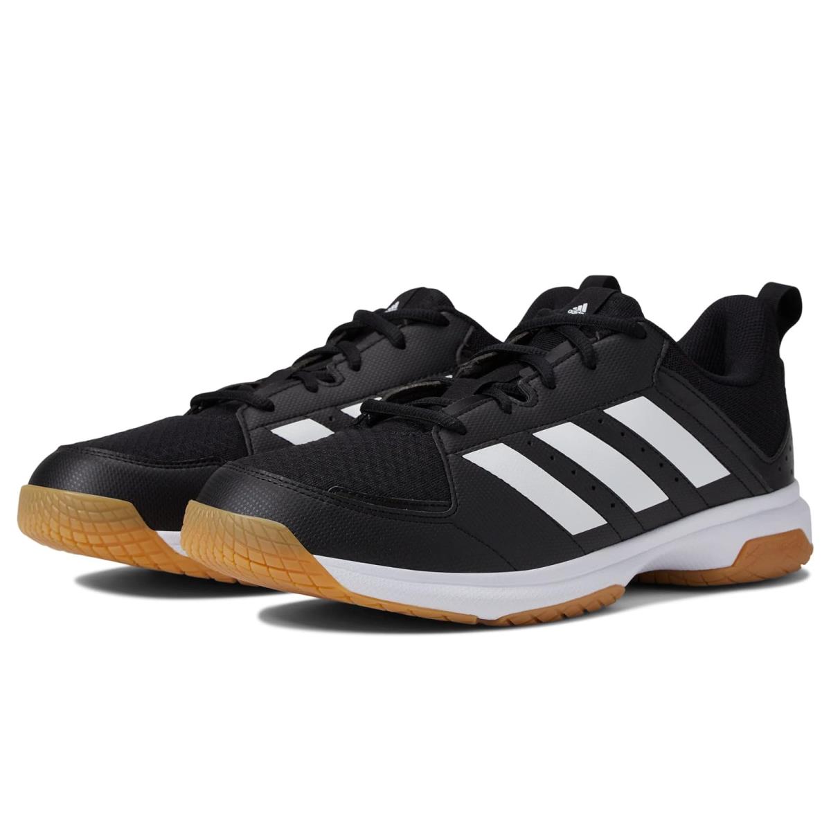 Man`s Sneakers Athletic Shoes Adidas Ligra 7 Indoor Volleyball - Black/White/Black