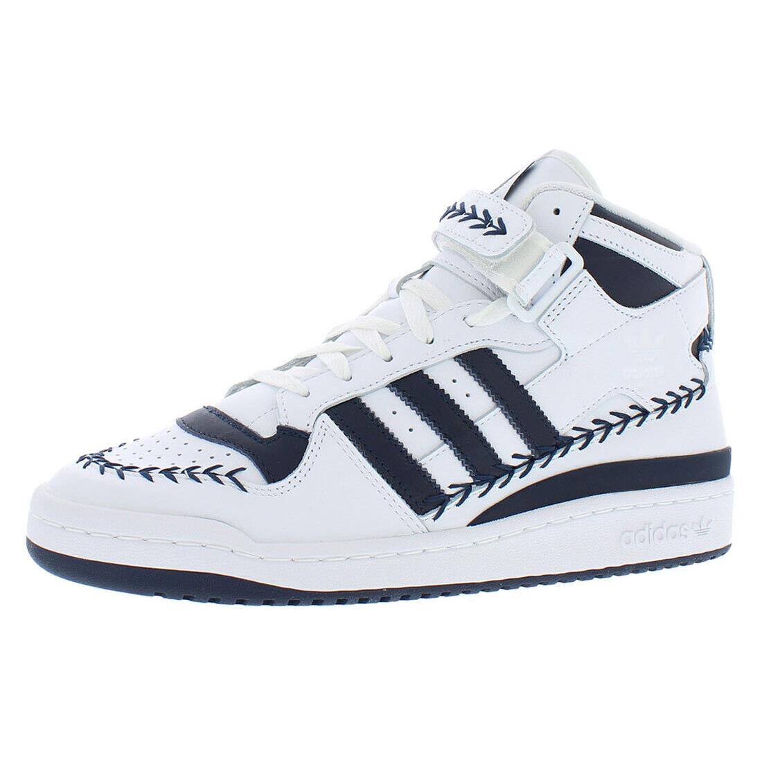 Adidas Forum Mid Mens Shoes - Footwear White/Collegiate Navy/Footwear White, Main: White