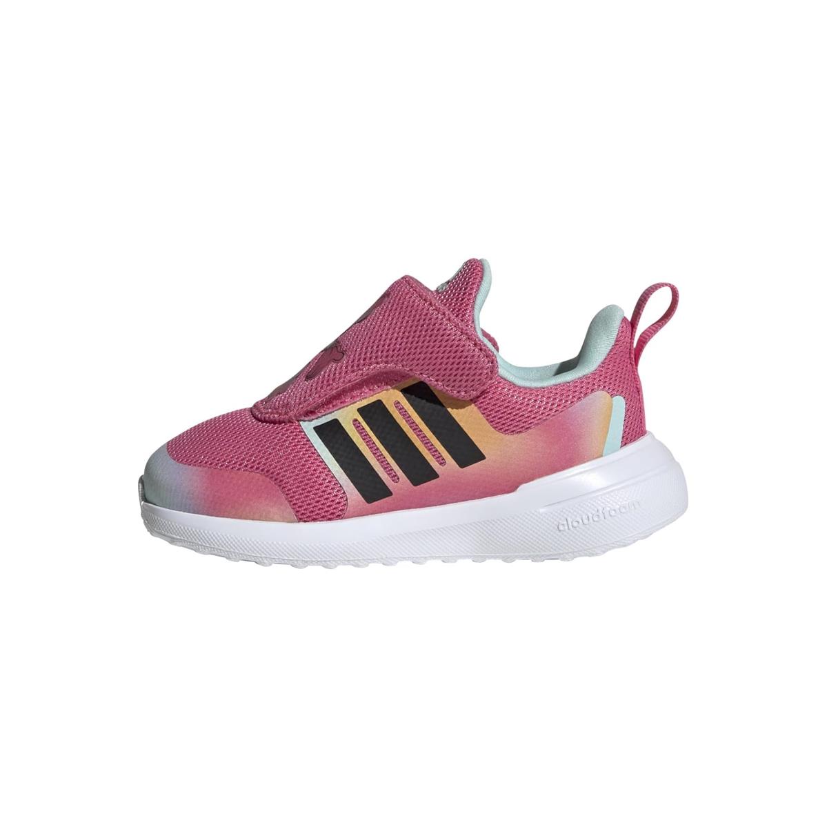 Girl`s Shoes Adidas Kids Fortarun x Minnie Mouse Toddler Pink Fusion/Black/Spark