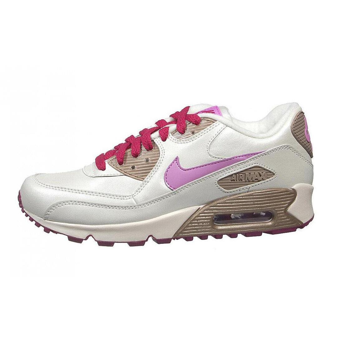 Nike Big Kid Girls Air Max 90 CL Sneakers 312153 Sz 5Y Sail/violet/zinc