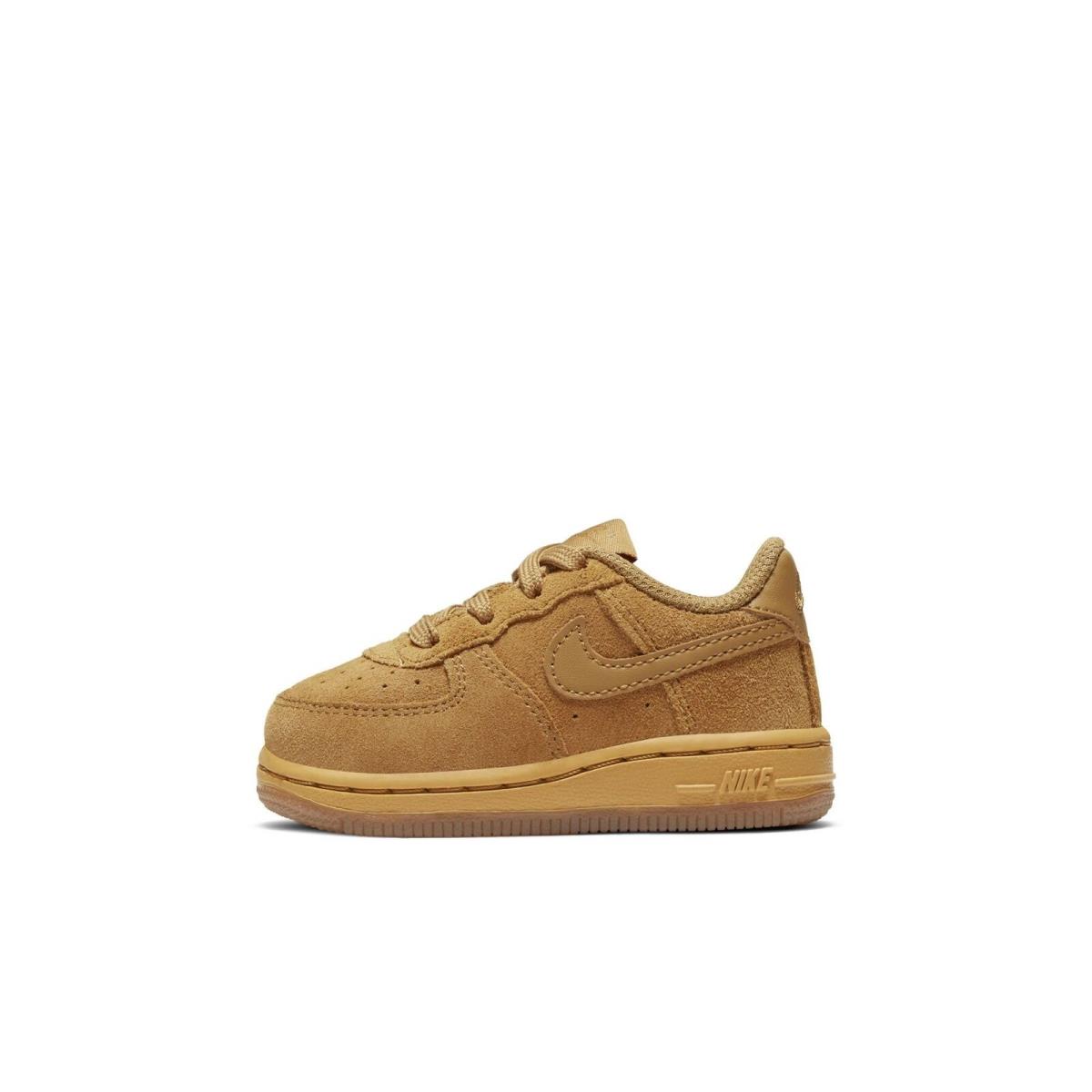 BQ5487-700 Nike Toddlers Air Force 1 Low LV8 TD `wheat 2019 ` - Brown