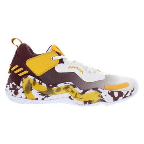 Adidas Sm D.o.n. Issue 3 Unisex Shoes - Burgundy/Yellow/White, Main: Red