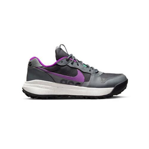 Nike Men`s Acg Lowcate DX2256-002 Smoke Grey/vivid Purple SZ 3-15 - Smoke Grey/Vivid Purple