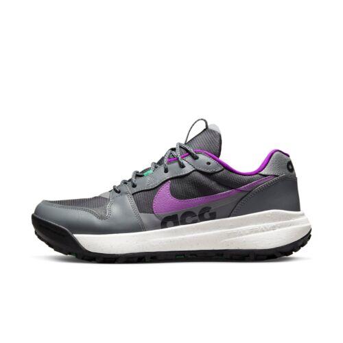 DX2256-002 Mens Nike Acg Lowcate Smoke Grey Dark Smoke Grey Vivid Purple - Smoke Grey/Dark Smoke Grey/Vivid Purple
