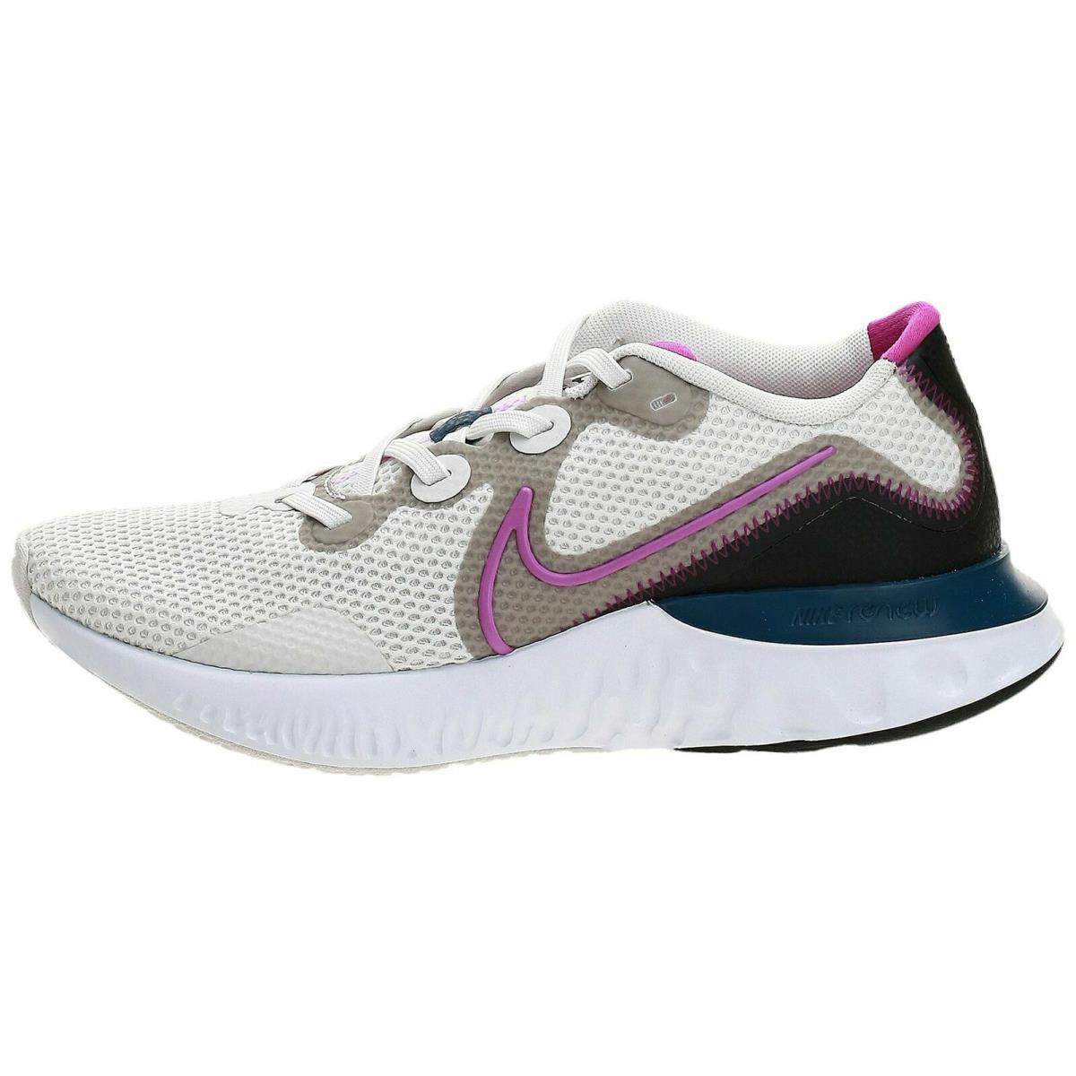 Nike Renew Run Women`s Trainers Size 6 Platinum Purple Black CK6360 002 - White