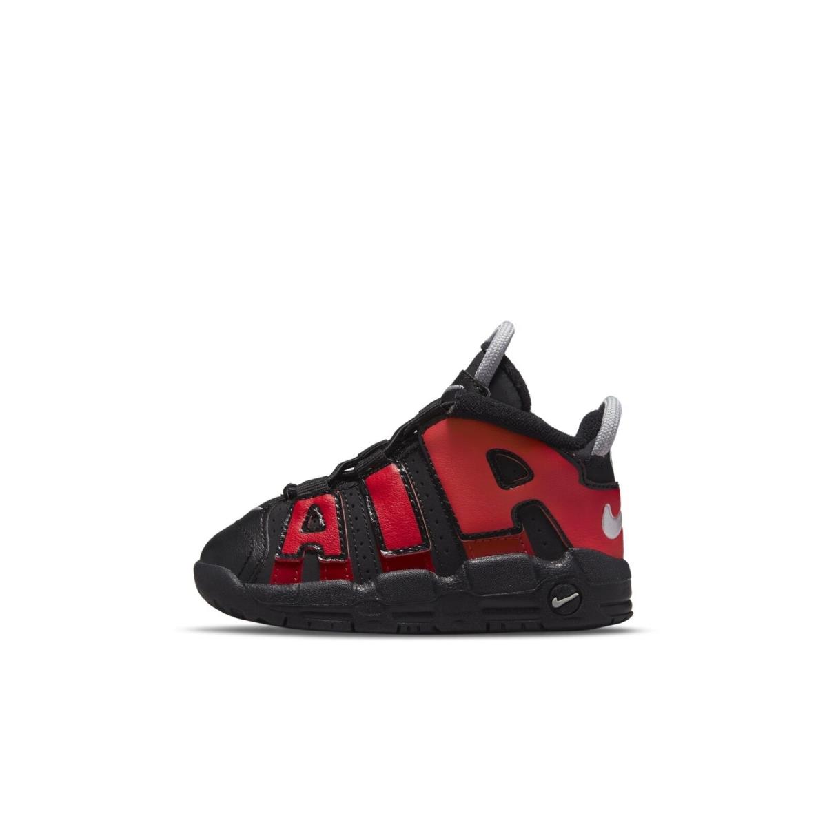 DM0020-001 Toddlers Nike Air More Uptempo TD - Black/ Red