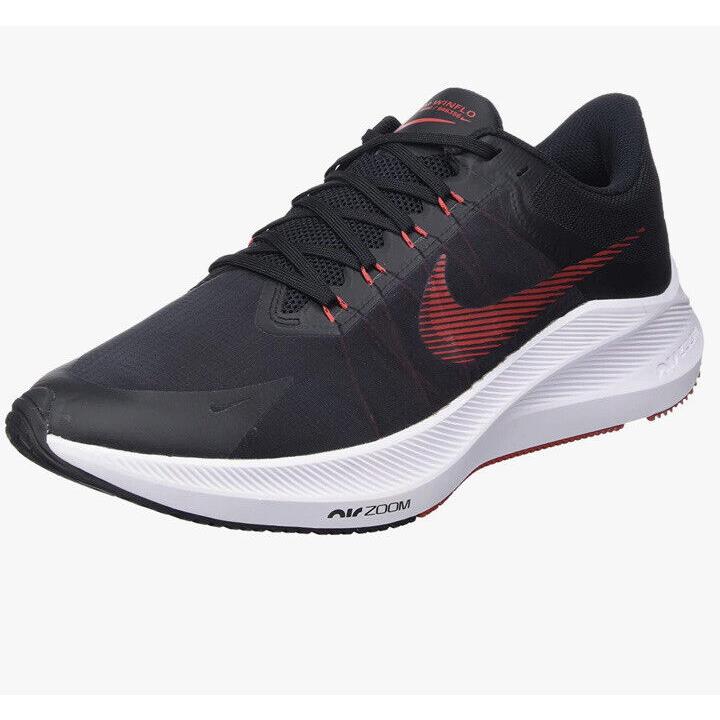 Nike Men`s Air Zoom Winflo 8 Black/red/grey CW3419-003 - Black/Red/Grey