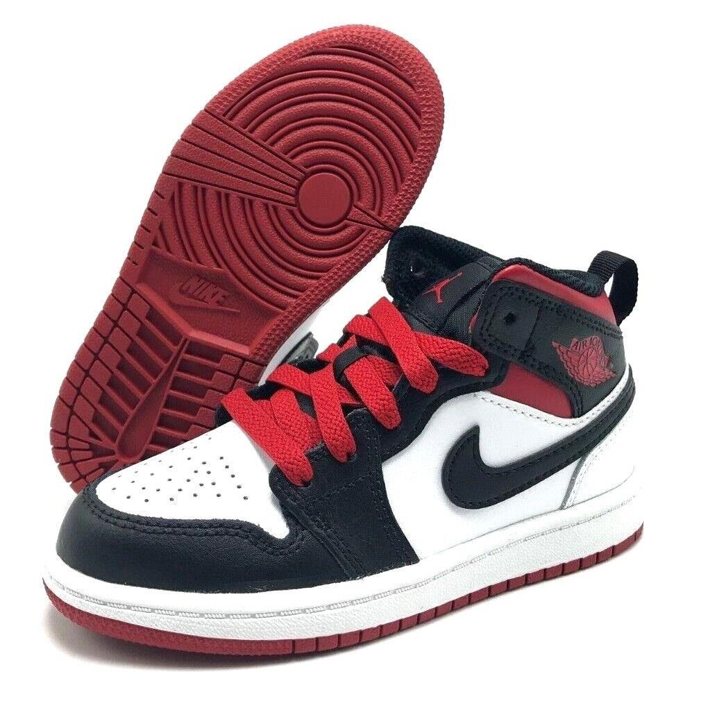 Pre-school Kids Nike Air Jordan 1 Mid PS Gym Red / White DQ8424 106