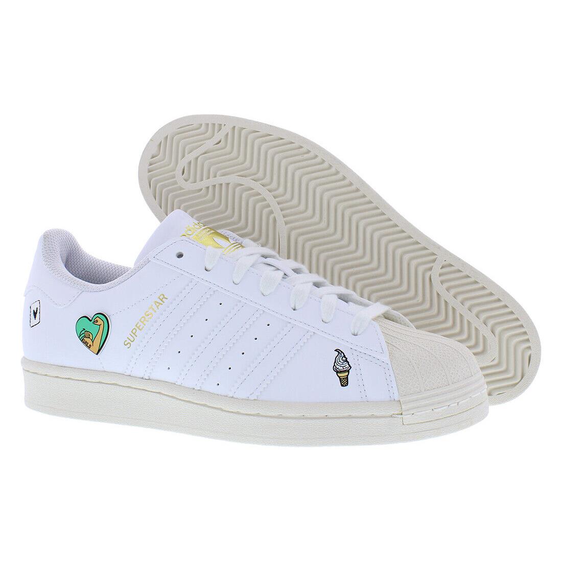 Adidas Superstar GS Boys Shoes Size 7 Color: White/multi Color - White/Multi Color, Main: White