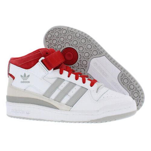 Adidas Forum Mid Mens Shoes Size 11 Color: Footwear White/scarlet/grey Two - Footwear White/Scarlet/Grey Two, Main: White