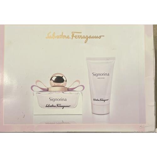 Salvatore Ferragamo Signorina Set 1 Eau de Toilette 1.7 Oz 1Body Lotion 1.7 Oz