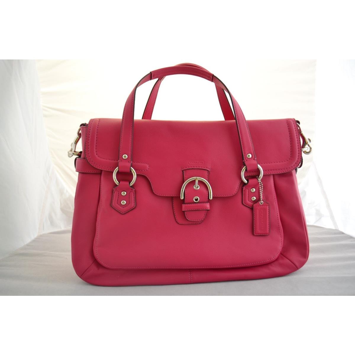 Coach Fuchsia Leather Satchel Shoulder Bag Purse Handbag F28627 - Coach bag  - 888067074734 | Fash Brands