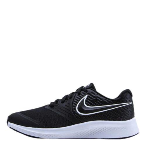 Nike Unisex-child Star Runner 2 GS Sneaker Black/white-black-volt 3.5Y Youth