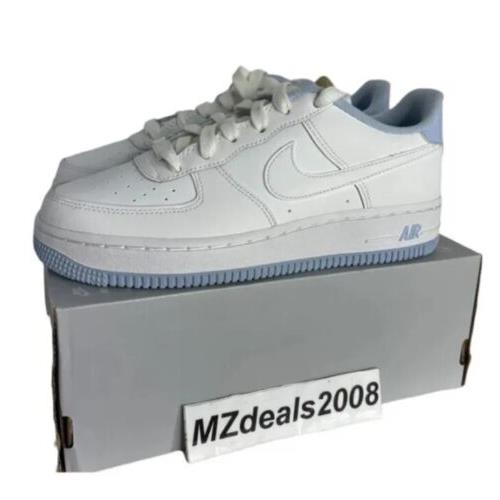 Nike Air Force 1 Gs White Hydrogen Blue Size 5.5 y CD6915 103 - White RED