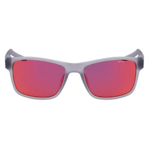Nike Livefree Classic EV24011 Sunglasses Matte Wolf Gray 53mm - Frame: Matte Wolf Gray, Lens: Red Mirrored