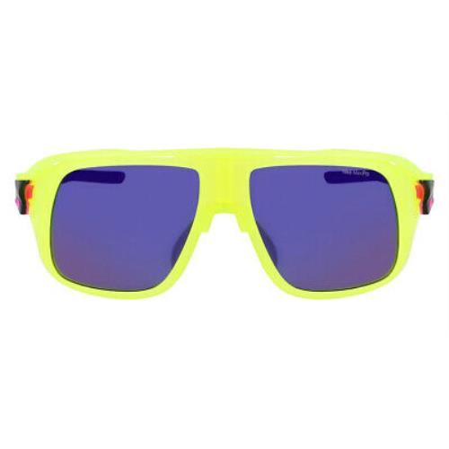Nike Flyfree Soar EV24001 Sunglasses Men Matte Volt 59mm - Frame: , Lens: Infrared Mirrored/Clear
