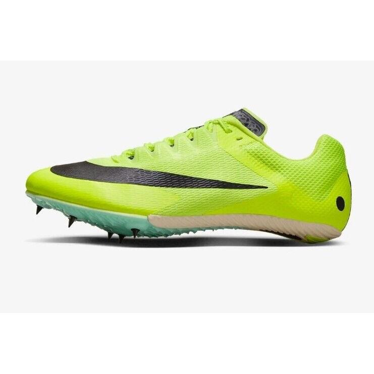 Nike Zoom Rival Sprint- Track Spikes-volt- M8.5/W10- DC8753-700 - Volt/Mint Foam/Coconut Milk/Cave Purple