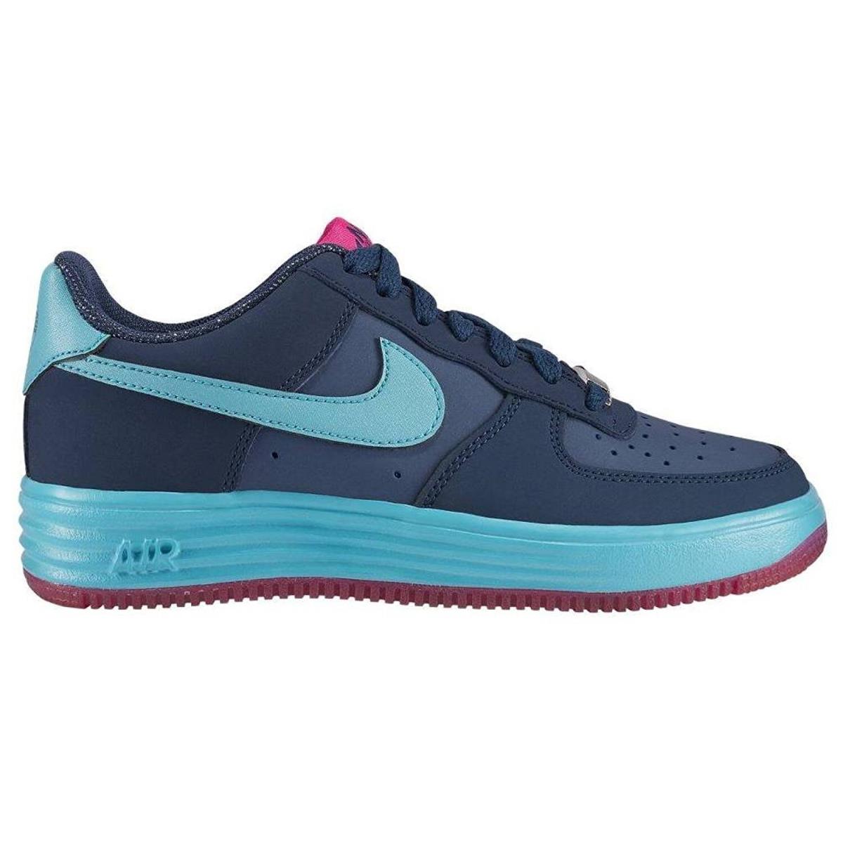Boy`s Nike Lunar Force Blue 580538 401 Size 4.5Y - Blue
