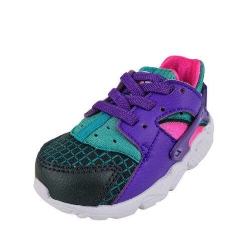 Nike Huarache Run Now Toddlers BQ7098 300 Running Purple Black Sneakers Size 5 C