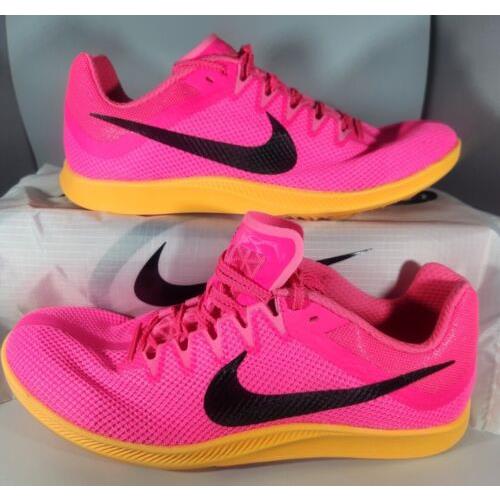 Nike Zoom Rival Hyper Pink Orange DC8725 600 Men`s Size 13 with Bag - Orange/Pink