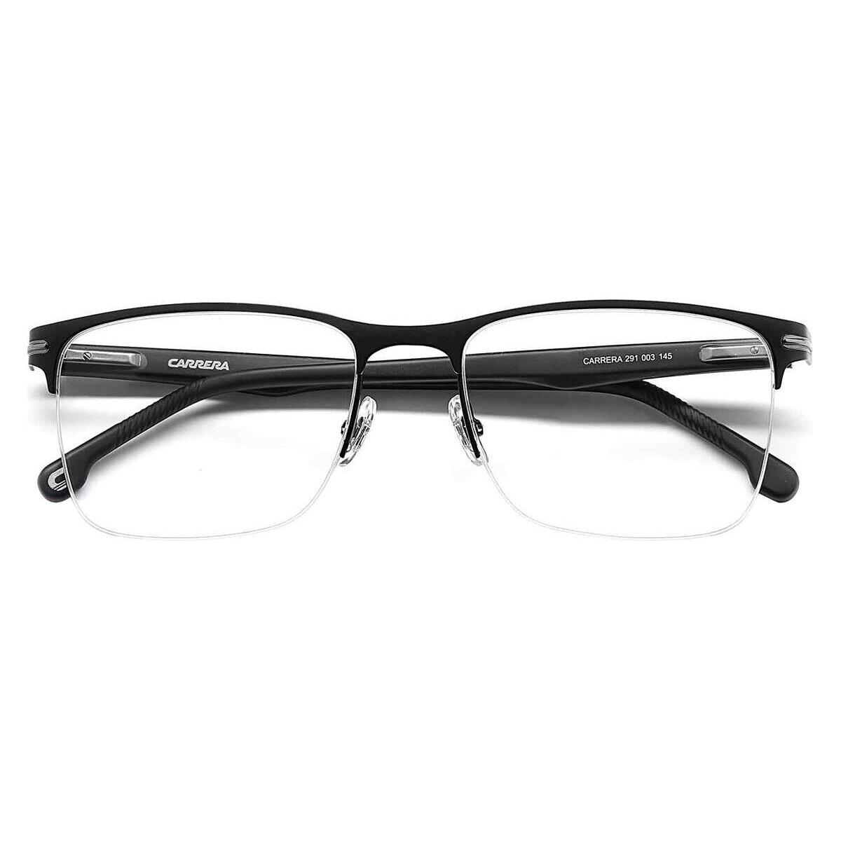 Carrera 291 Eyeglasses Men Matte Black Rectangle 55mm