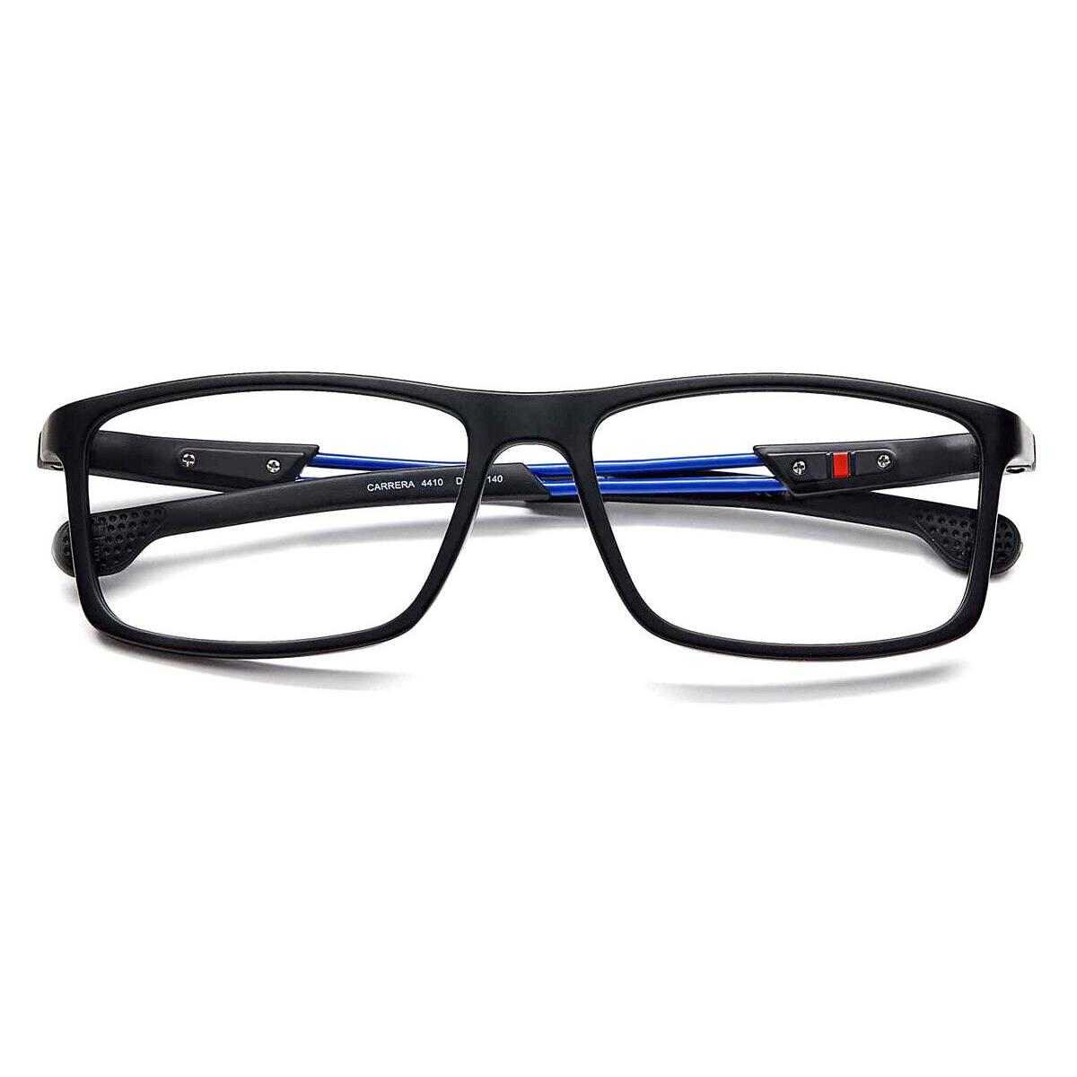 Carrera 4410 Eyeglasses Men Black Blue Rectangle 55mm