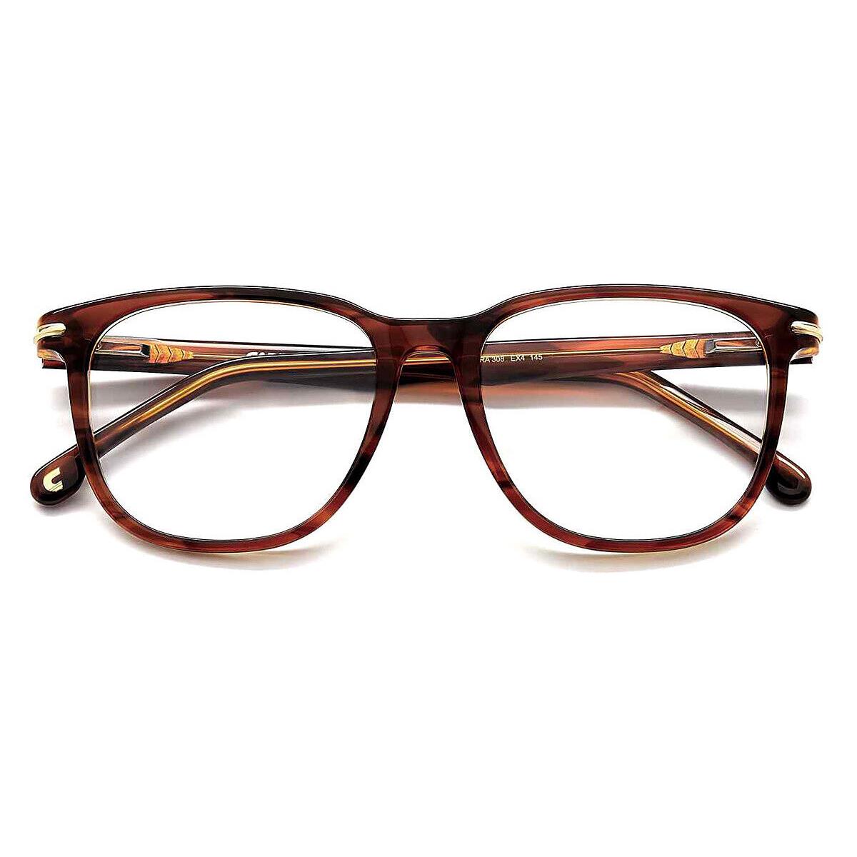 Carrera 308 Eyeglasses Unisex Brown Horn Rectangle 53mm