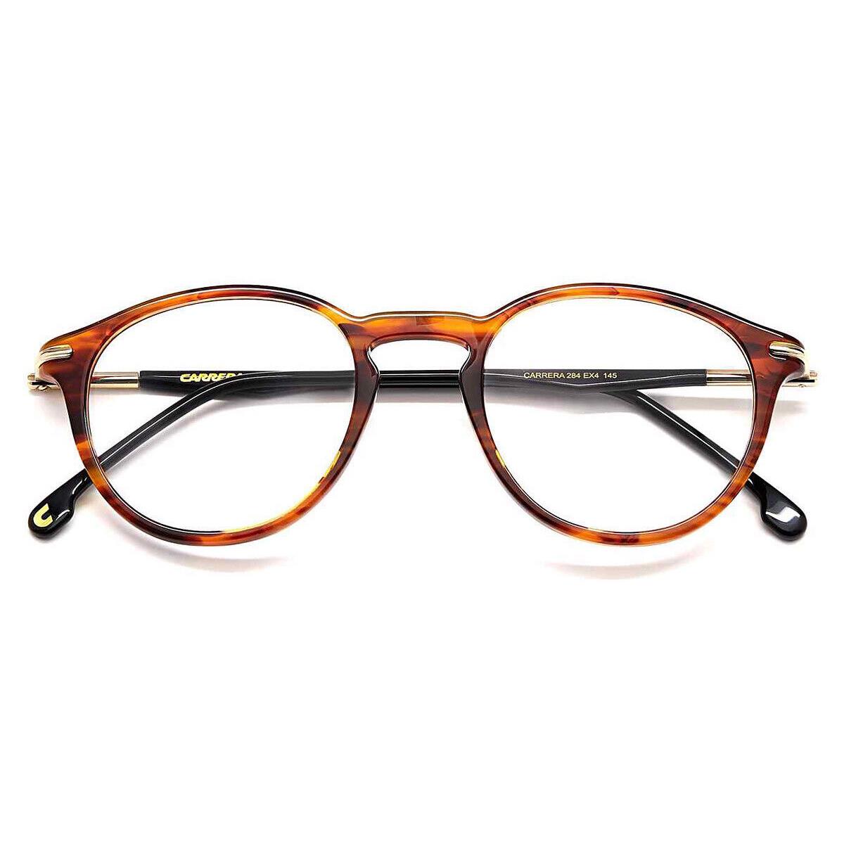 Carrera 284 Eyeglasses Unisex Brown Horn Round 49mm