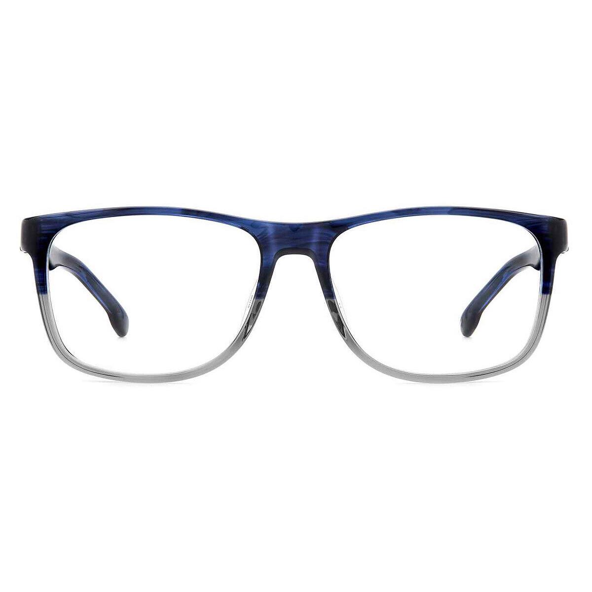 Carrera 8889 Eyeglasses Men Blue Horn Gray Rectangle 56mm