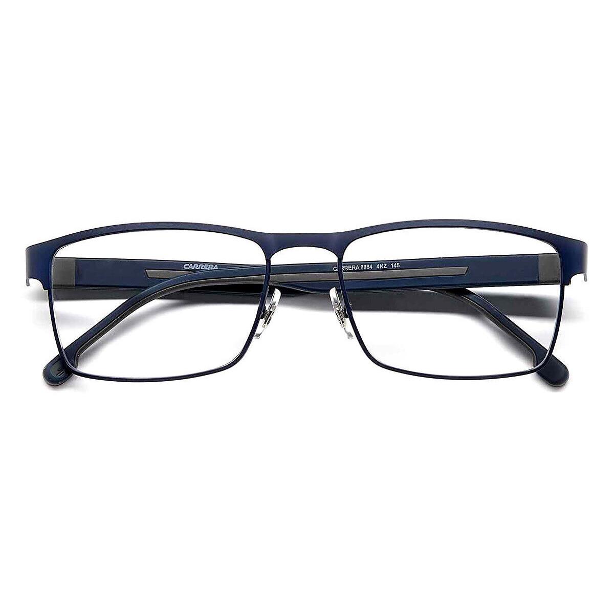 Carrera 8884 Eyeglasses Men Matte Blue Gray Rectangle 57mm