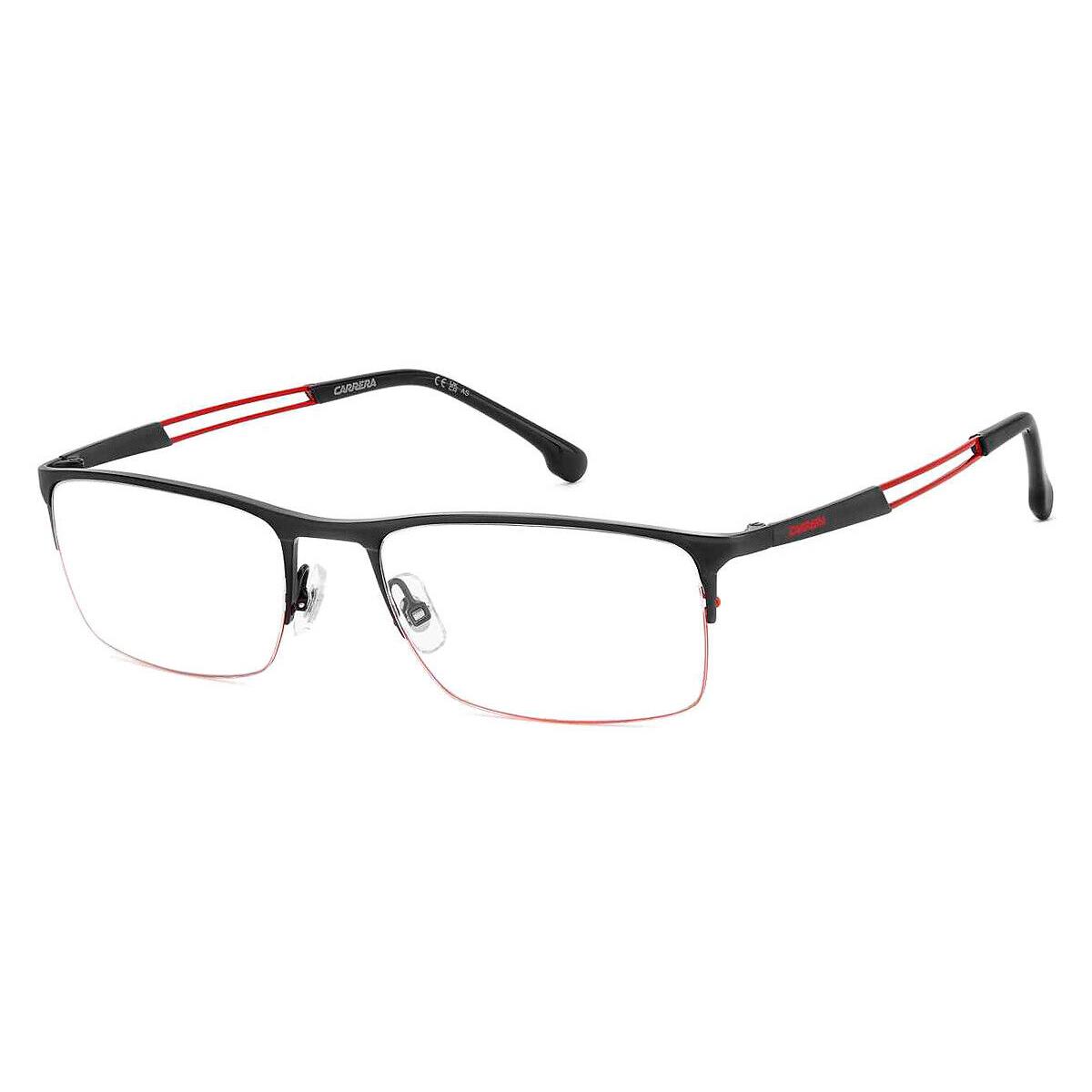 Carrera Car Eyeglasses Men Matte Black Red 55mm