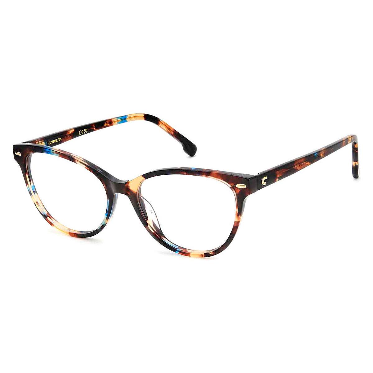 Carrera Car Eyeglasses Women Blue Havana 53mm