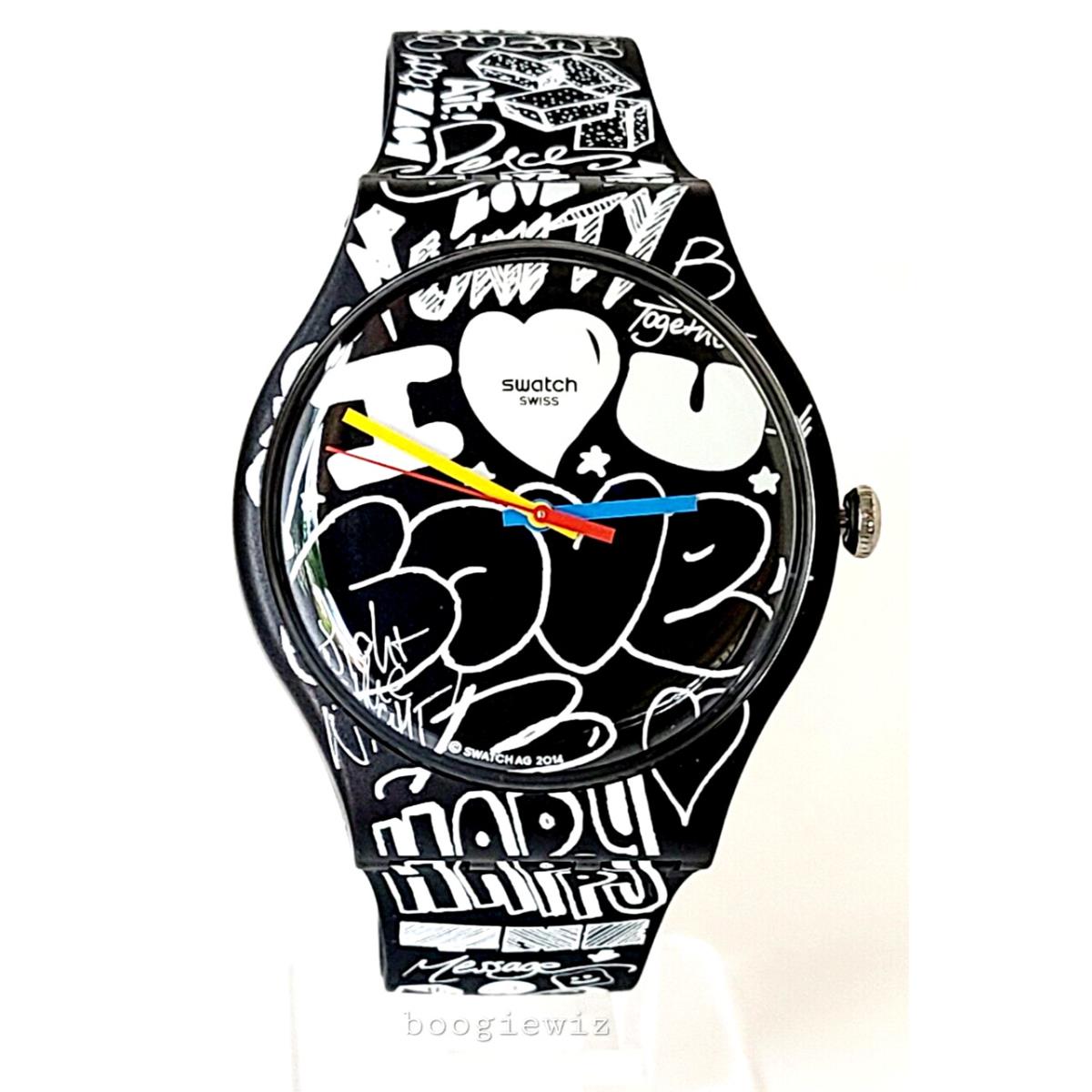 Swatch Swiss Made Model Love Wall Watch Write IT ON The Wall SUOB125