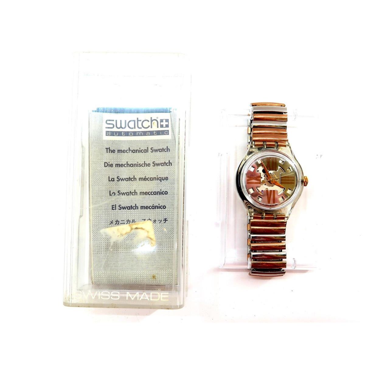 Swatch Automatic Watch Copper Rush SAK107 / 108 w/ Case Papers 1993 Gents