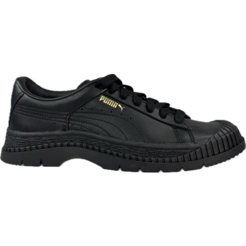 Puma Women`s Black Utility Leather Sneakers SZ 7 37098203