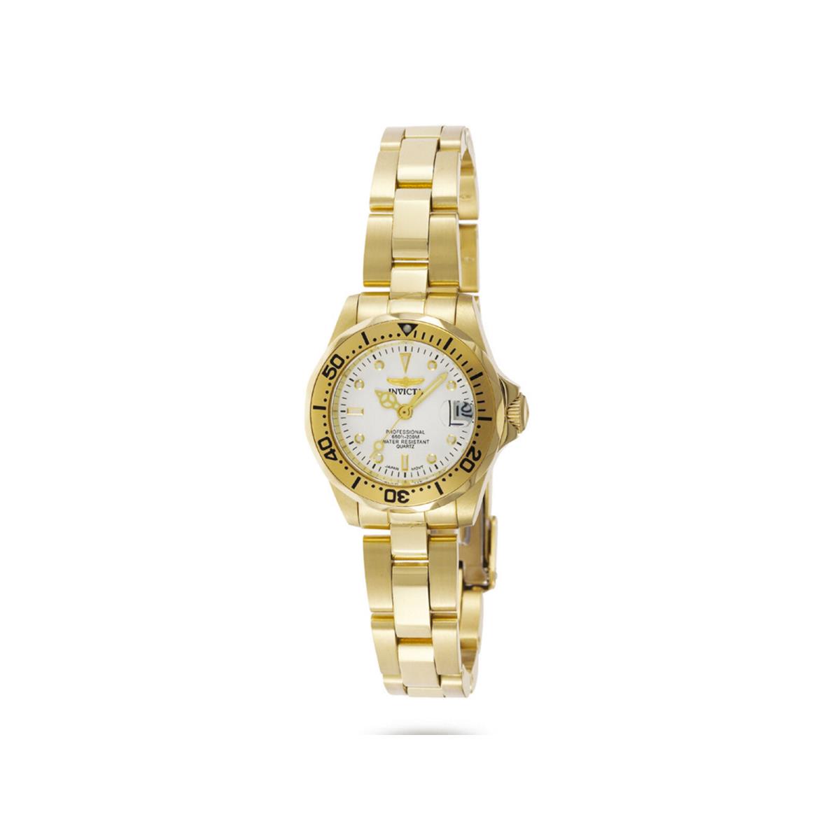 Invicta Women`s Pro Diver GQ 8945 Gold Stainless-steel Plated Japanese Quartz