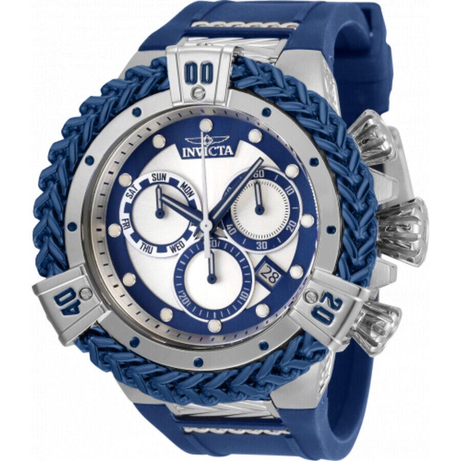 Invicta Bolt Chronograph Date Quartz Silver Dial Men`s Watch 35584