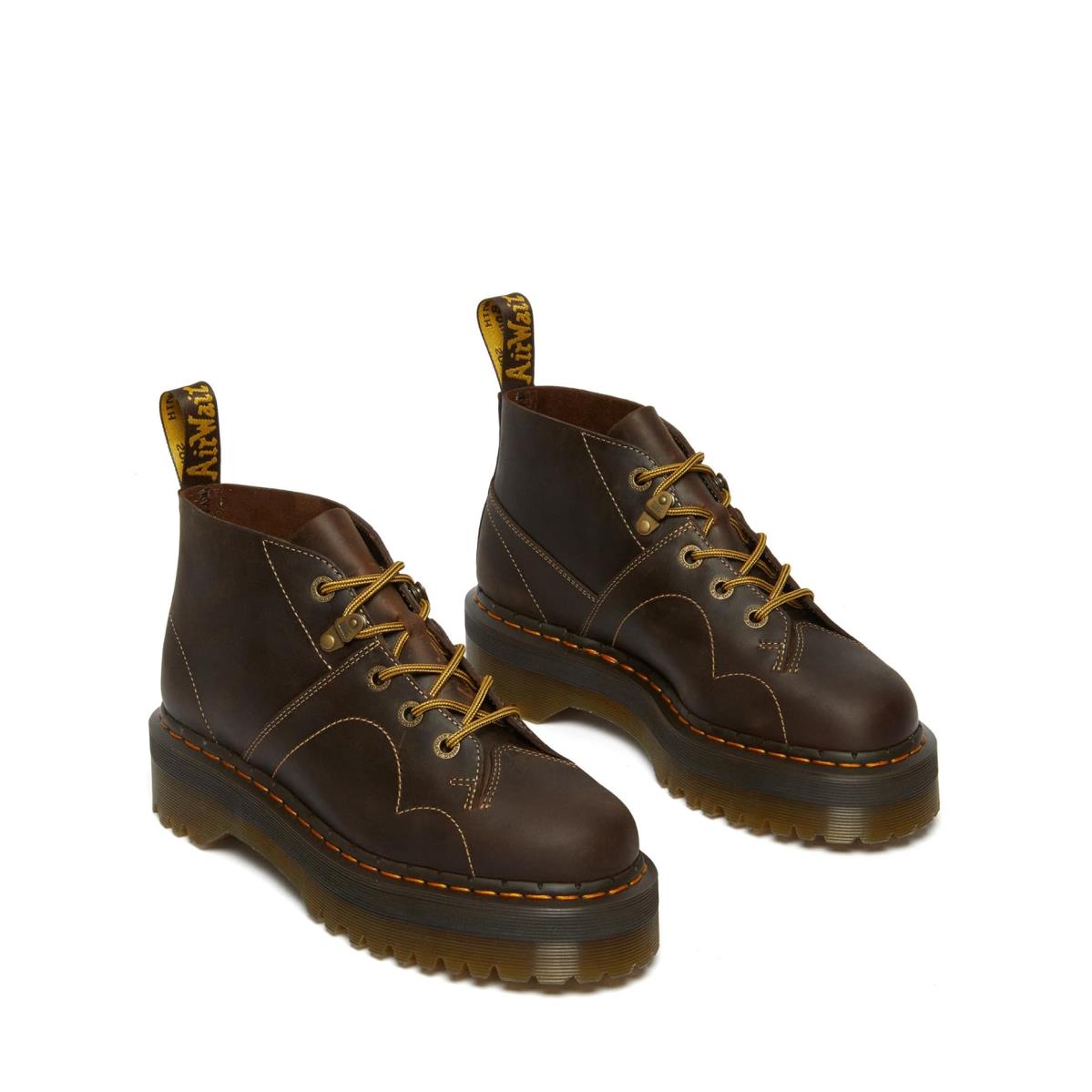 Unisex Boots Dr. Martens Church Quad Archive - Dark Brown Crazy Horse