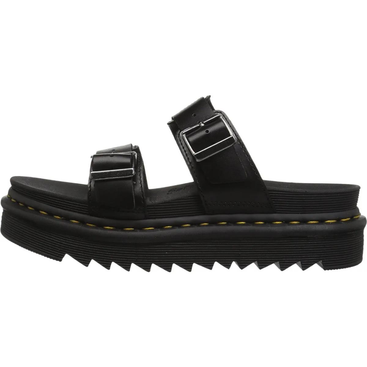 Men`s Shoes Dr. Martens Myles Leather Slide Sandals 23523001 Black Brando