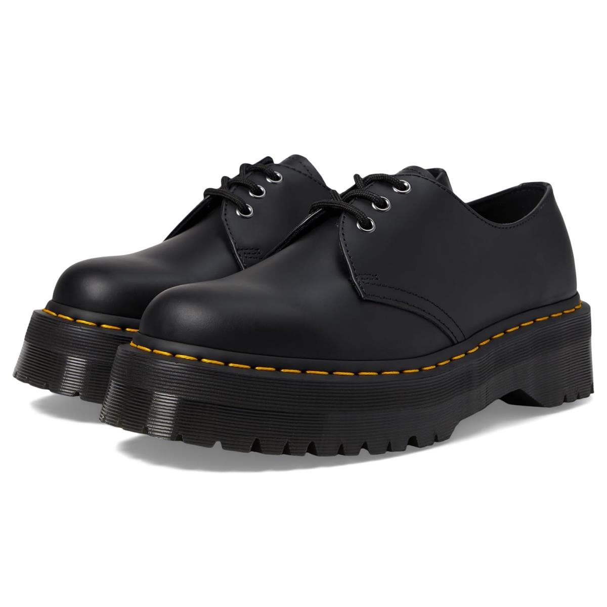 Unisex Oxfords Dr. Martens 1461 Quad Smooth Leather Platform Shoes