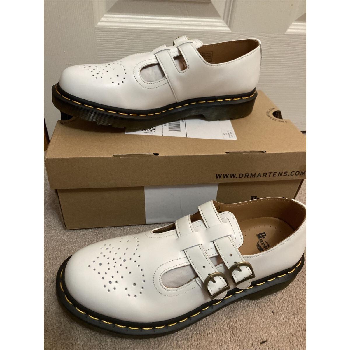 Dr. Martens Size 10 8065 Mary Jane Smooth White Leather Round Toe Oxfords Women