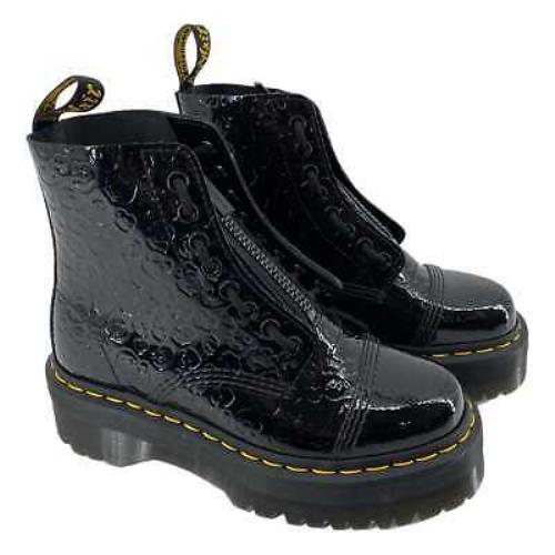 Dr. Martens Sinclair Leopard Emboss Patent Leather Platform Boots