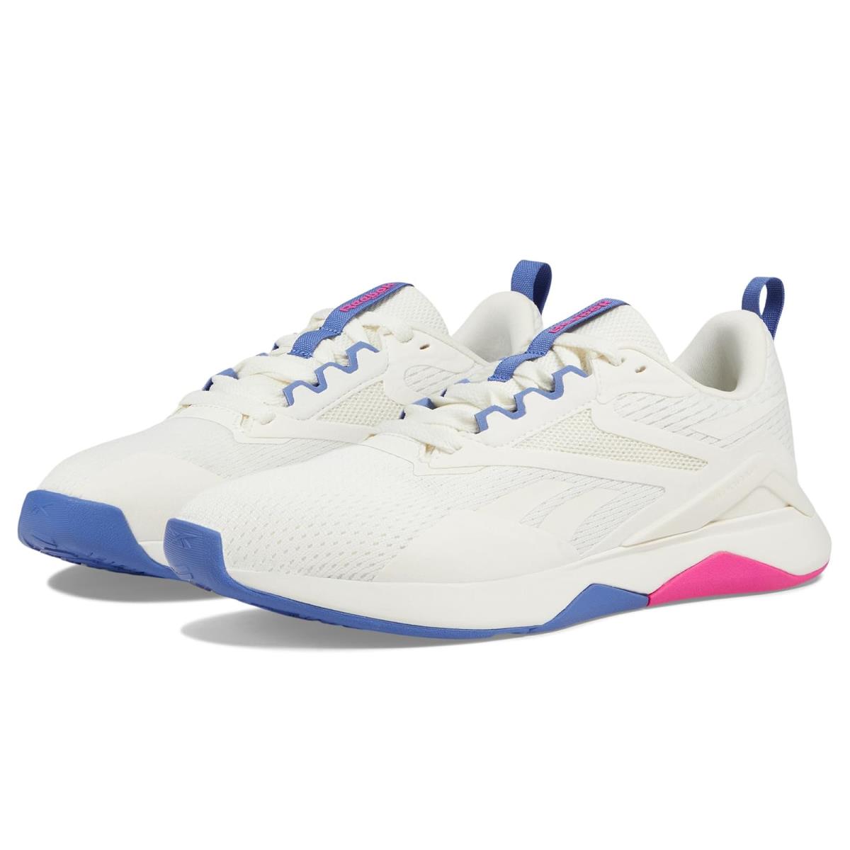 Woman`s Sneakers Athletic Shoes Reebok Nanoflex TR 2.0 - Chalk/Purple/Laser Pink