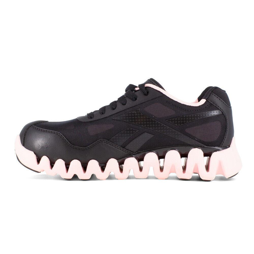 Reebok Zig Pulse Work Women`s Athletic Shoe Black/pink Boots RB321 - All Sizes - Black and Pink