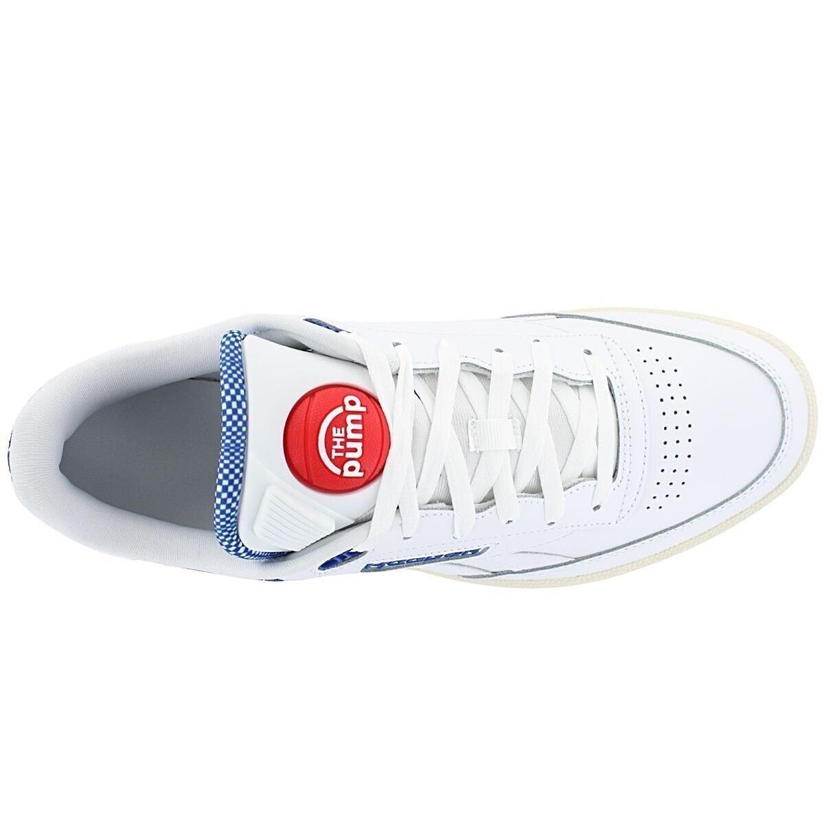 Reebok Mens Club C 85 Pump Tennis Shoes GW4793 - ftwwht/clawht/vecblu